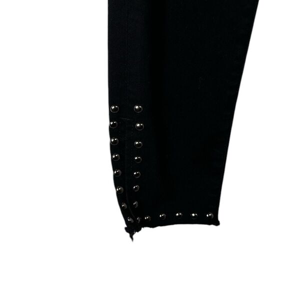 Citizens Of Humanity Black Studded Rocket High Rise Ankle Skinny Ventana Jeans - Picture 7 of 10